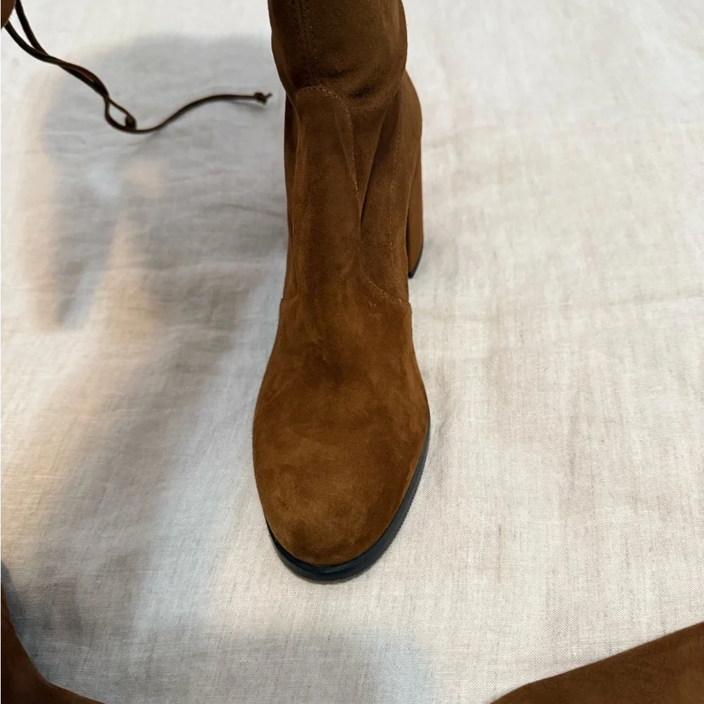 Stuart Weitzman  flareland suede Over-the-Knee Boots size 38 1/2 new w/out box